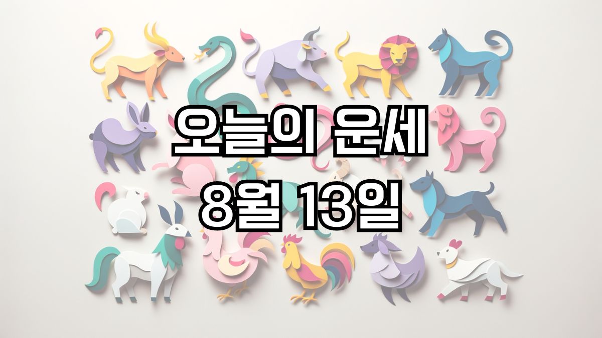 오늘의 운세 8월 13일