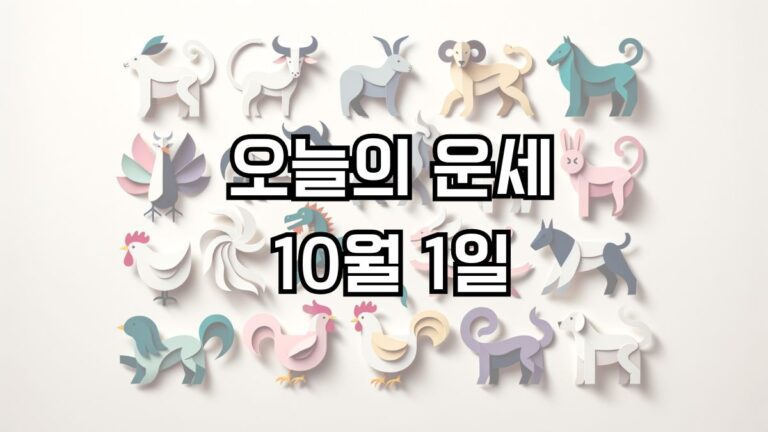 오늘의 운세 10월 1일