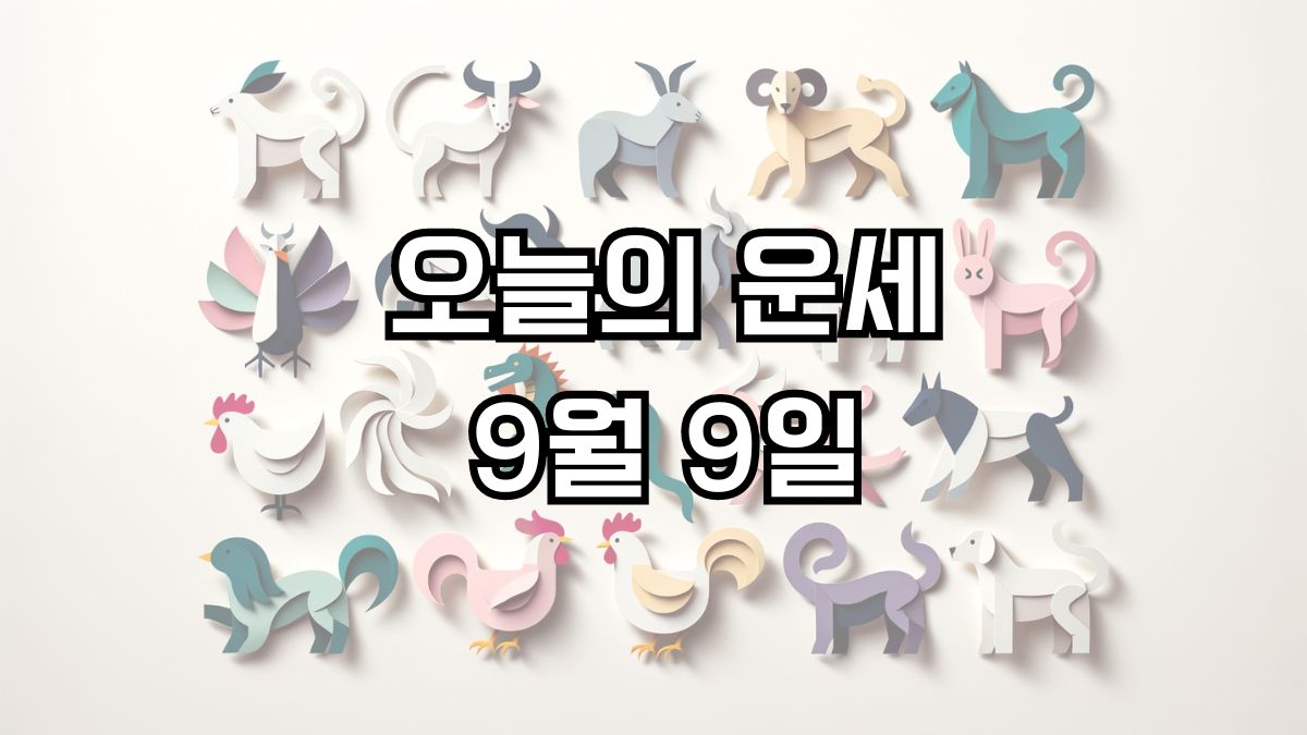 오늘의 운세 9월 9일