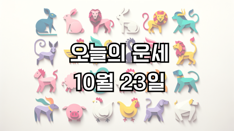 오늘의 운세 10월 23일