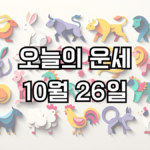 오늘의 운세 10월 26일