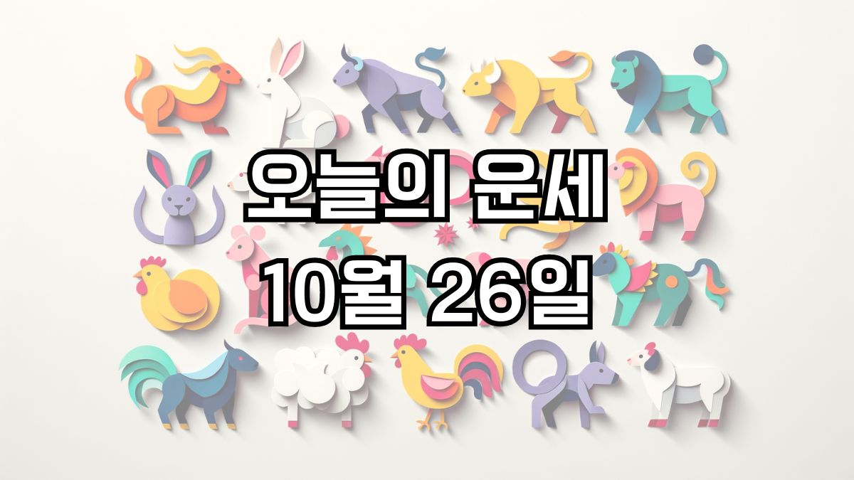 오늘의 운세 10월 26일