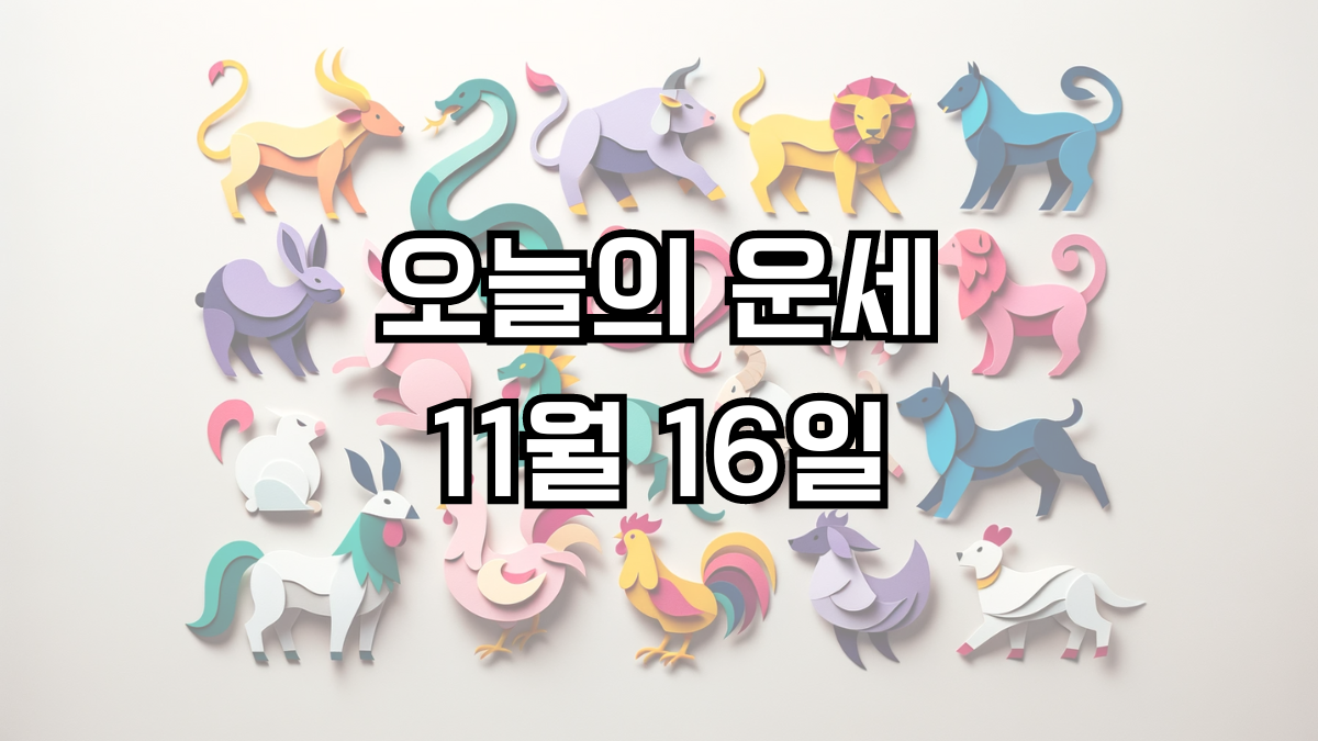 오늘의 운세 11월 16일