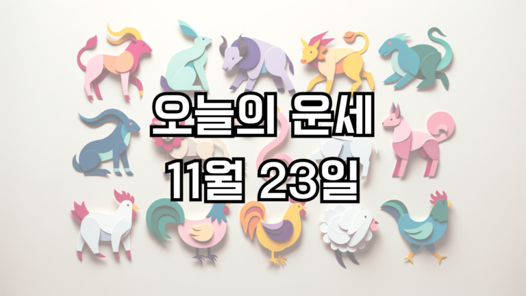 오늘의 운세 11월 23일