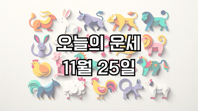 오늘의 운세 11월 25일