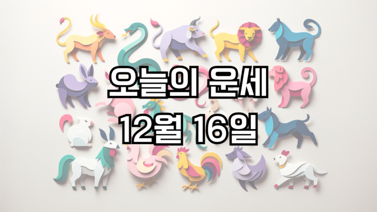 오늘의 운세 12월 16일