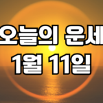 오늘의운세 1월 11일