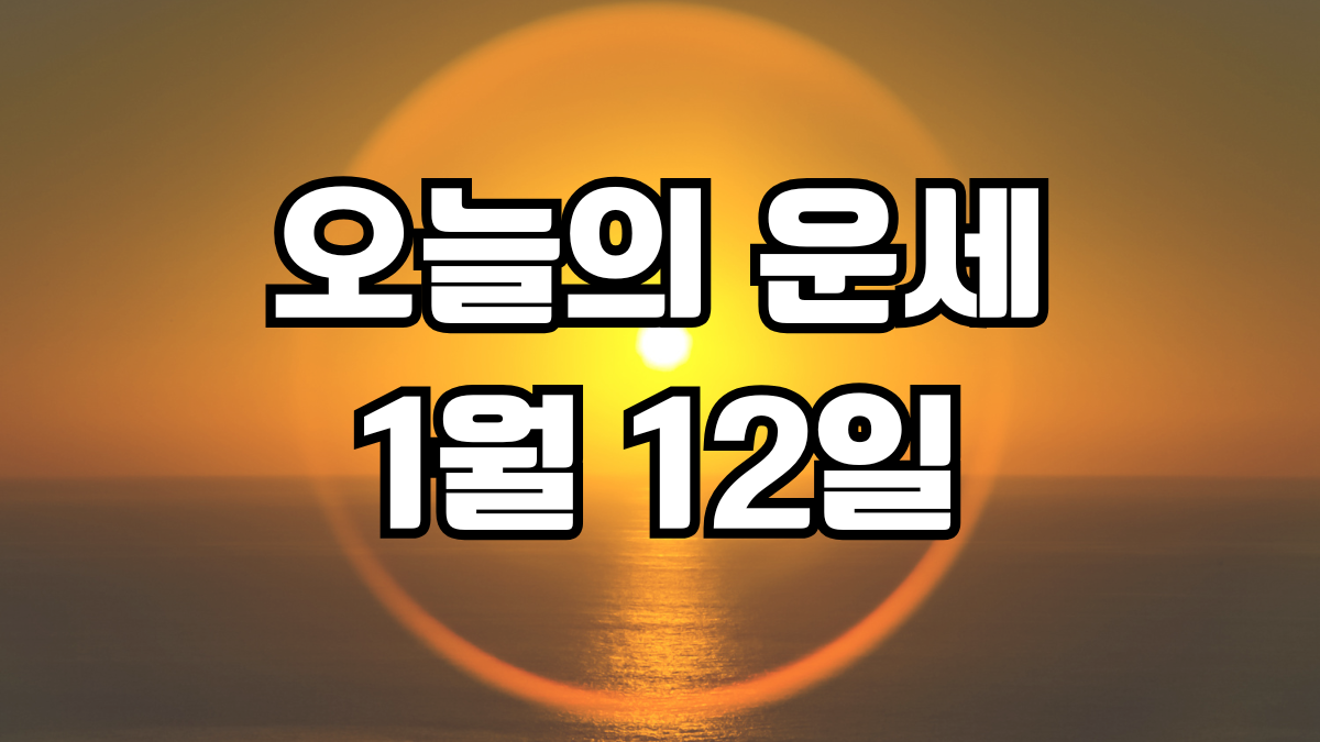 오늘의운세 1월 12일