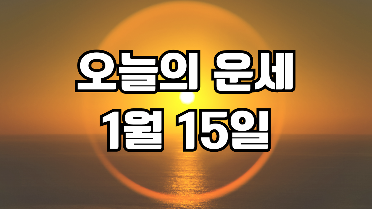 오늘의운세 1월 15일