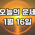 오늘의운세 1월 16일