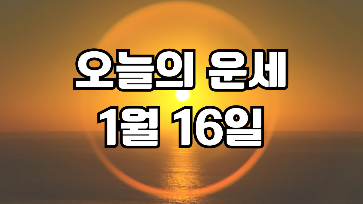 오늘의운세 1월 16일