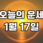 오늘의운세 1월 17일