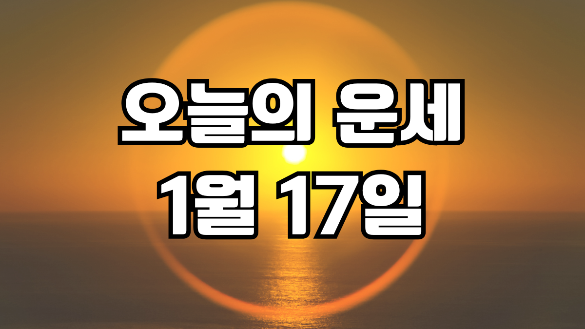 오늘의운세 1월 17일