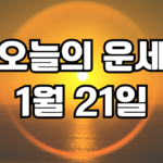 오늘의운세 1월 21일