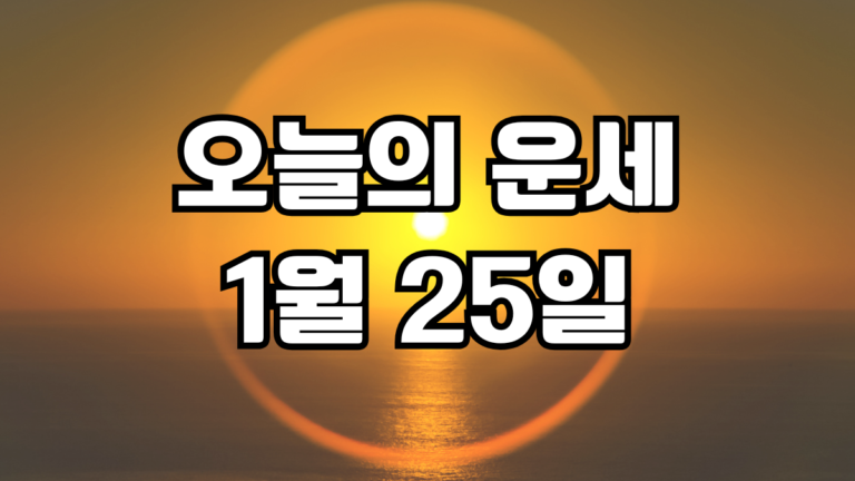 오늘의운세 1월 25일