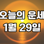 오늘의운세 1월 29일