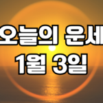 오늘의운세 1월 3일