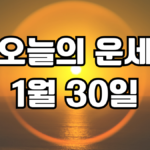 오늘의운세 1월 30일