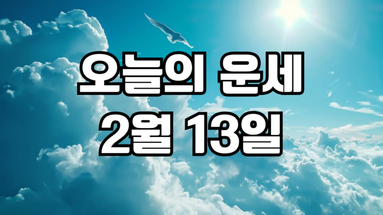 오늘의운세 2월 13일