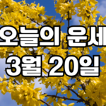 오늘의운세 3월 20일