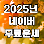 2025 네이버 무료운세