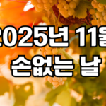 2025년 11월 손없는날