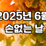 2025년 6월 손없는날